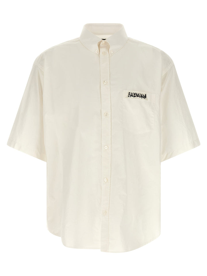 Balenciaga White Cotton Blouse