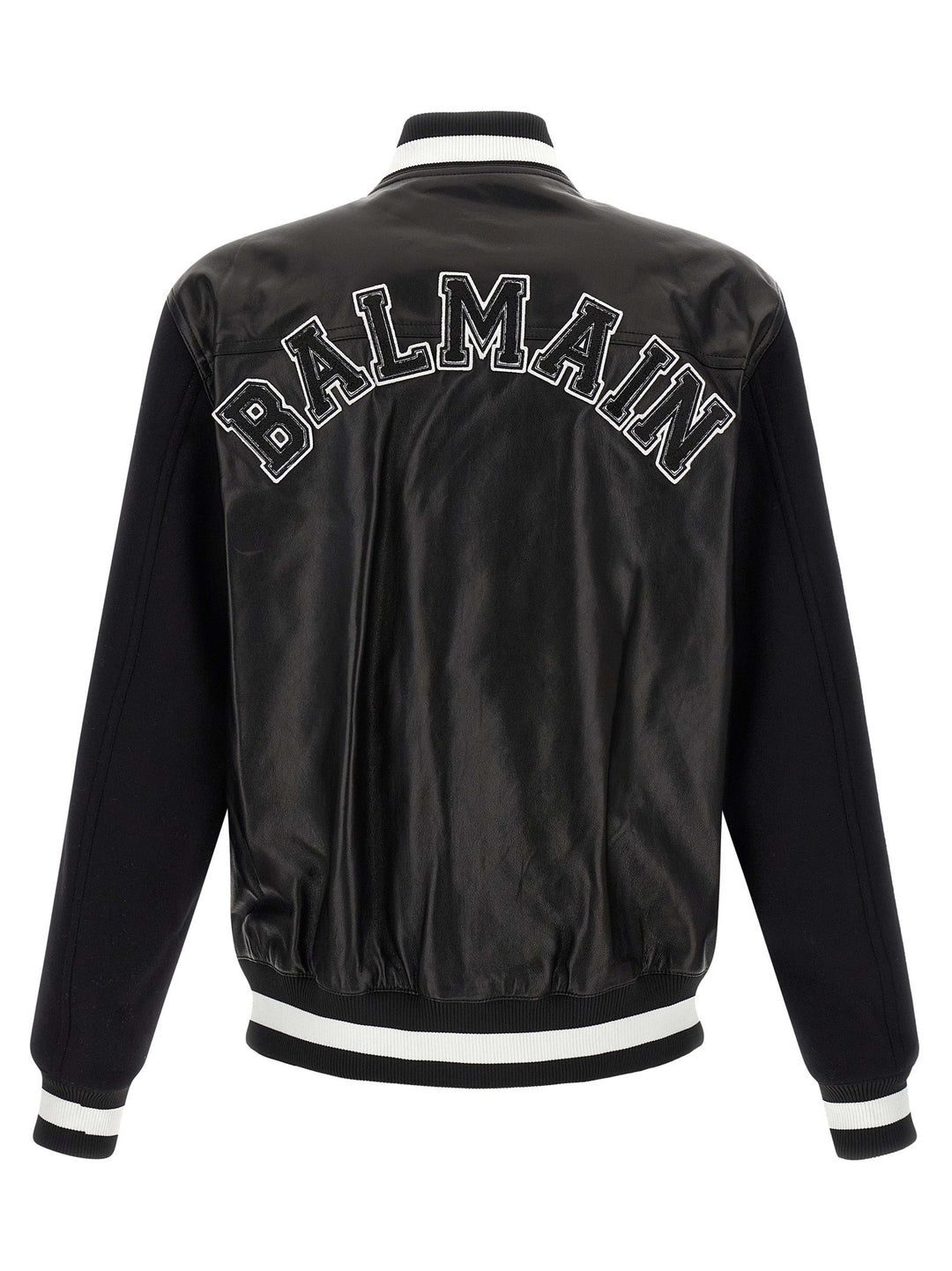 Men’s Balmain Bicolor Lamb Leather Jacket
