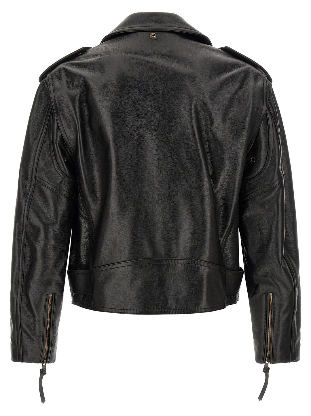 Men’s Balmain Black Calfskin Leather Jacket