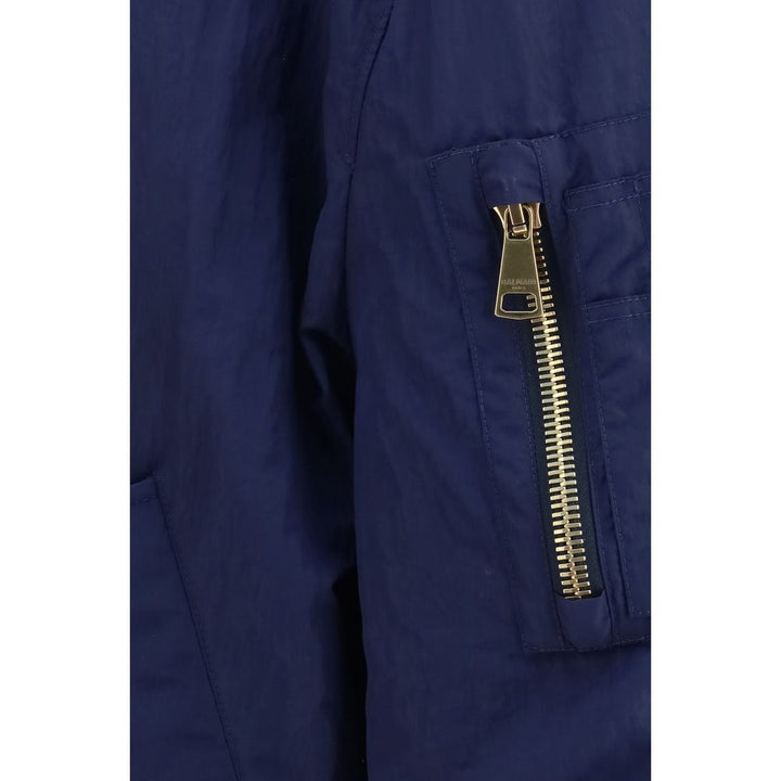 Men’s Balmain Blue Polyamide Bomber