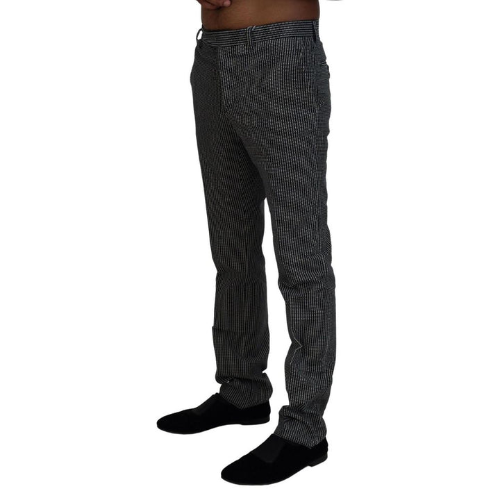 Men’s Bencivenga Black Cotton Dress Pants