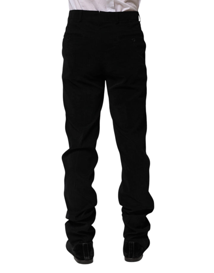 Men’s Bencivenga Black Mid Waist Dress Formal Pants