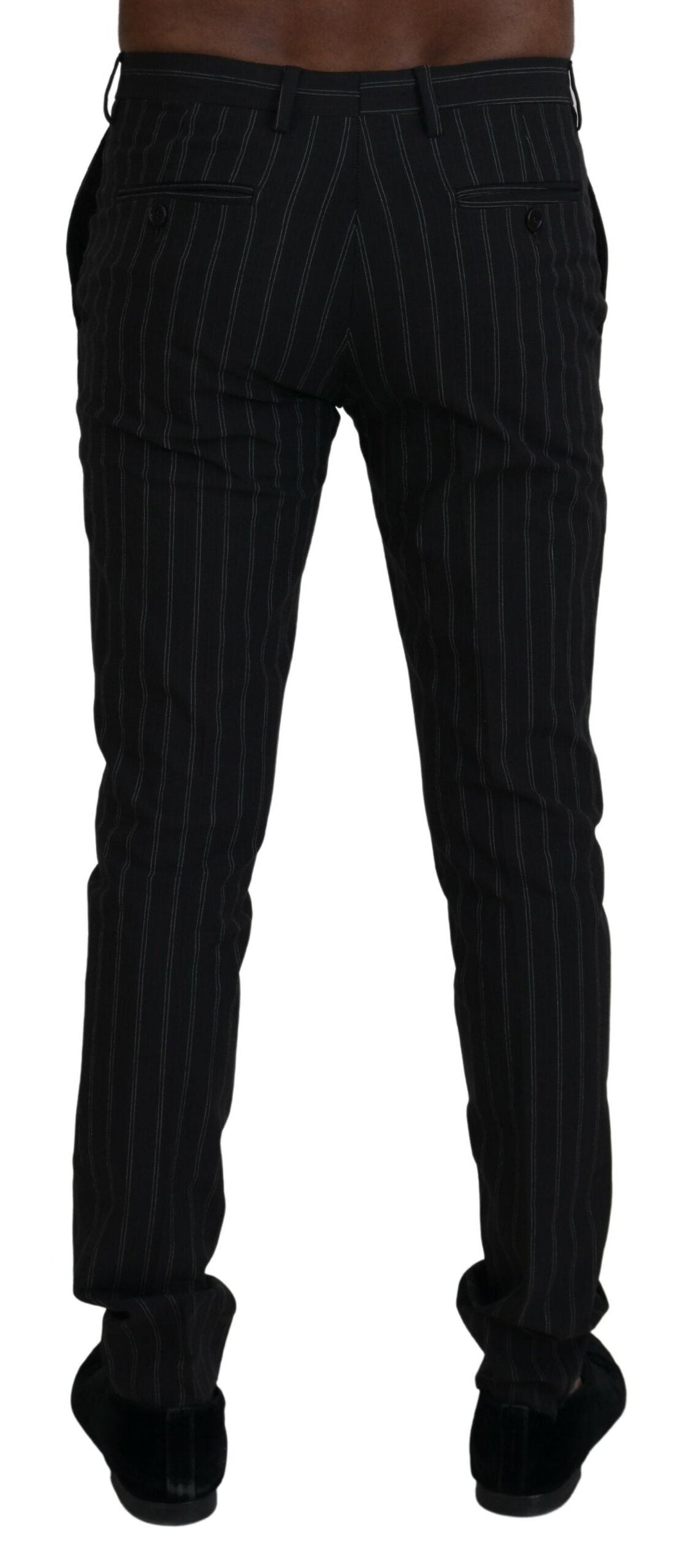 Men’s Bencivenga Black Stripes Viscose Dress Pants