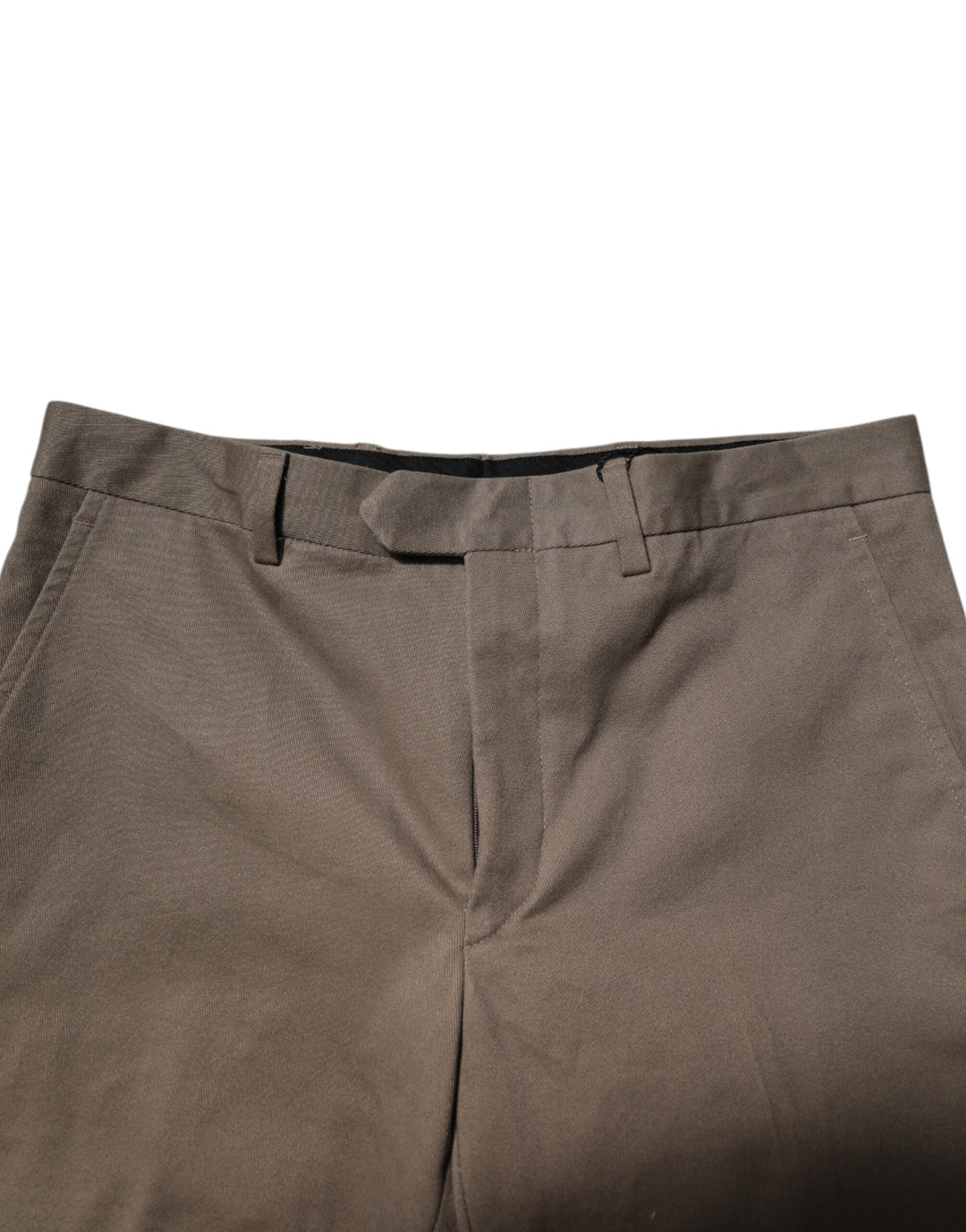 Men’s Bencivenga Brown Cotton Tapered Formal Dress Pants