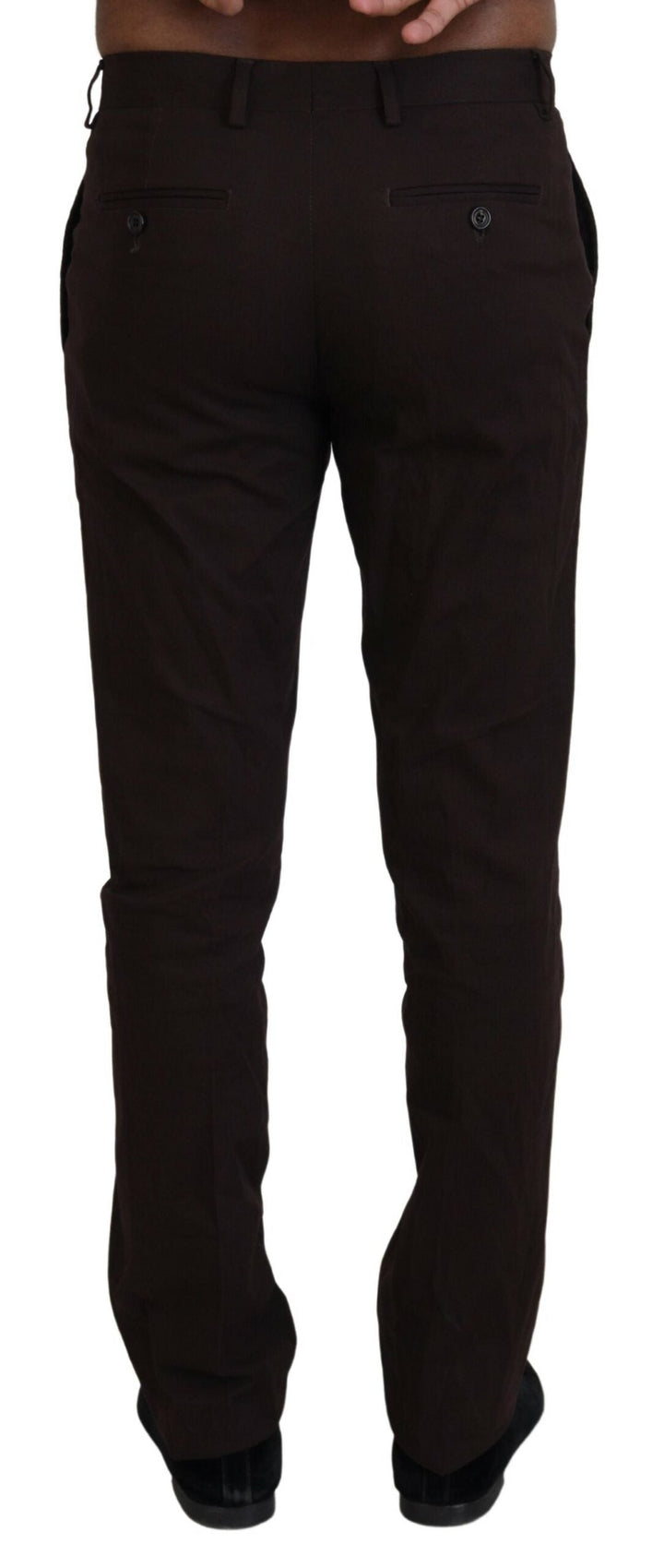 Men’s Bencivenga Brown Cotton Tapered Formal Men Pants