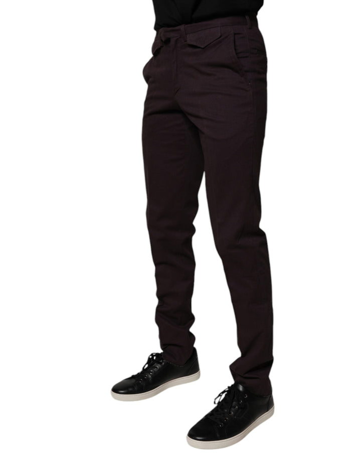 Men’s Bencivenga Brown Pure Cotton Slim Fit Men Dress Pants