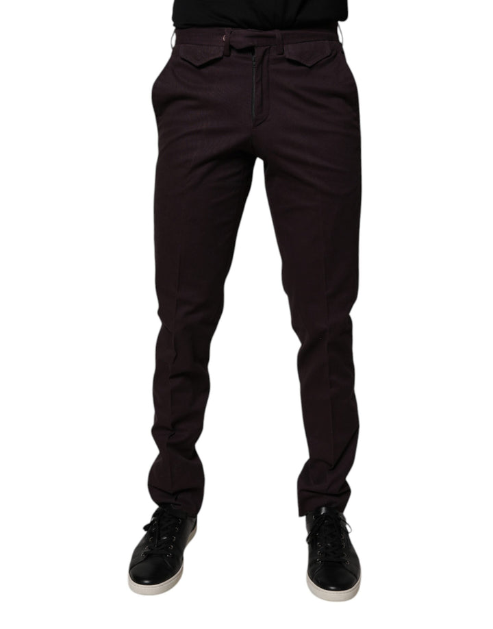 Men’s Bencivenga Brown Pure Cotton Slim Fit Men Dress Pants