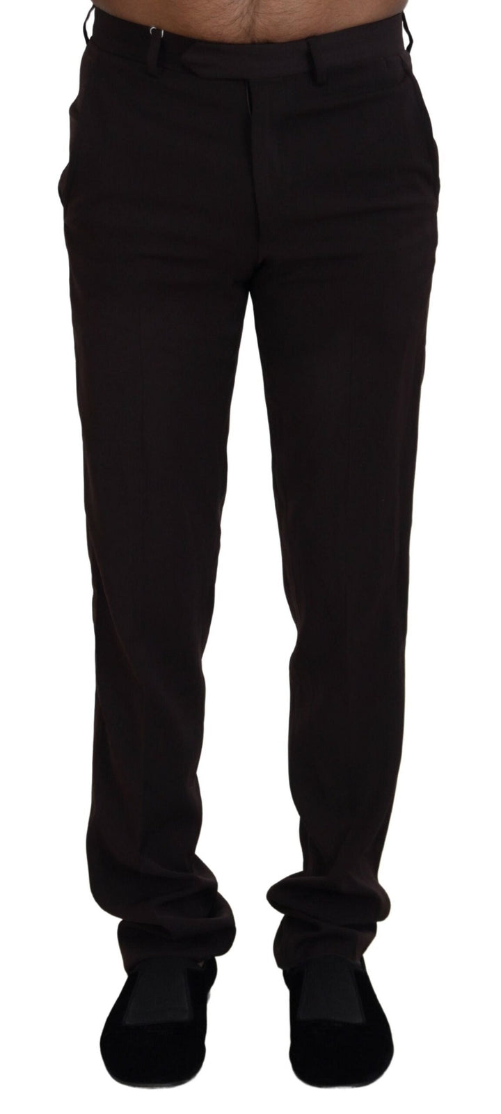 Men’s Bencivenga Brown Straight Fit Formal Men Pants
