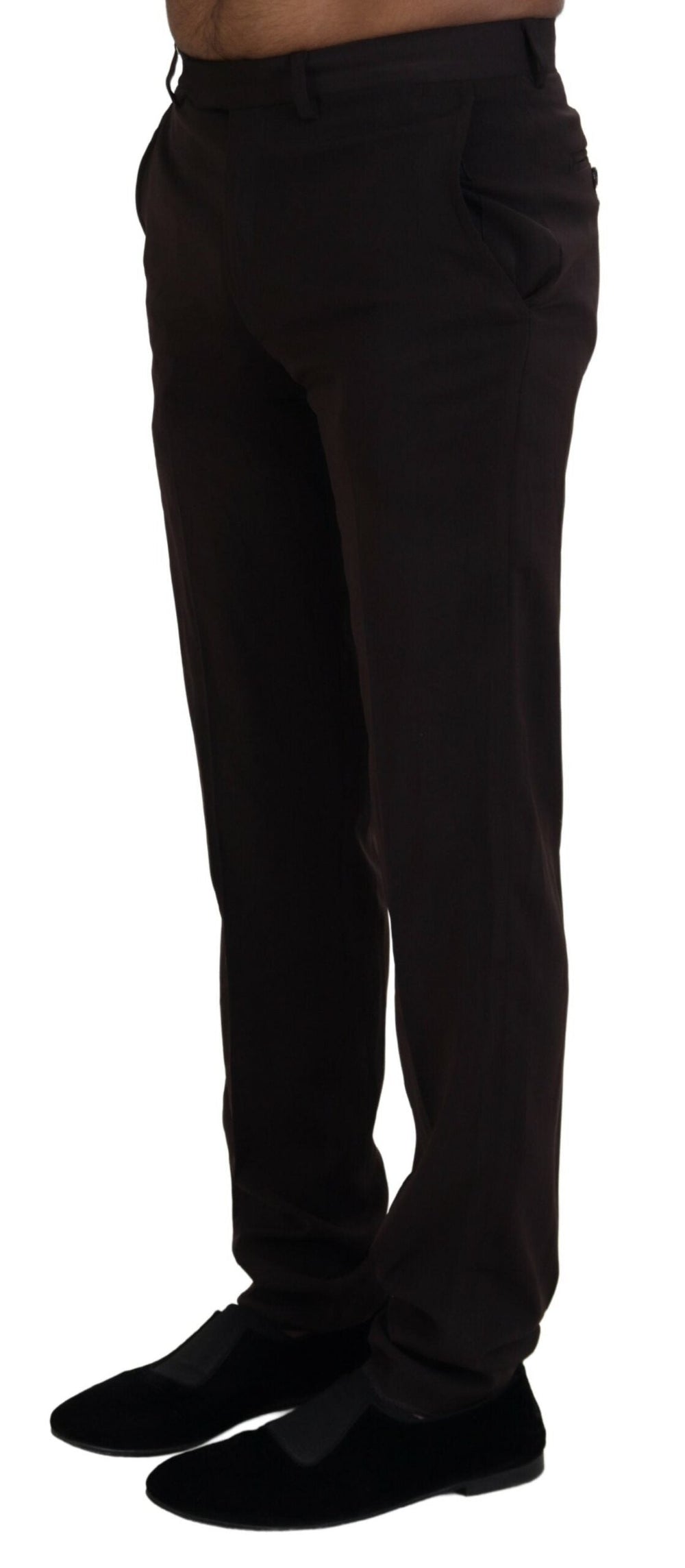 Men’s Bencivenga Brown Straight Fit Formal Men Pants