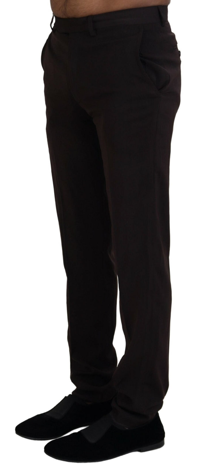 Men’s Bencivenga Brown Straight Fit Formal Men Pants