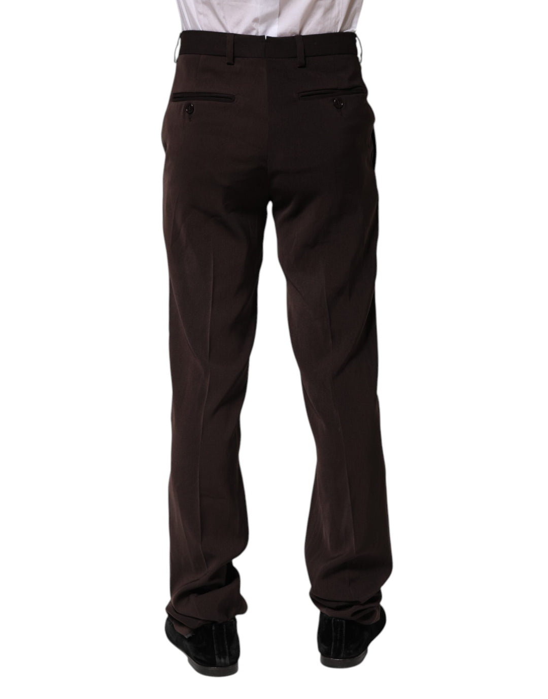 Men’s Bencivenga Dark Brown Mid Waist Dress Formal Pants