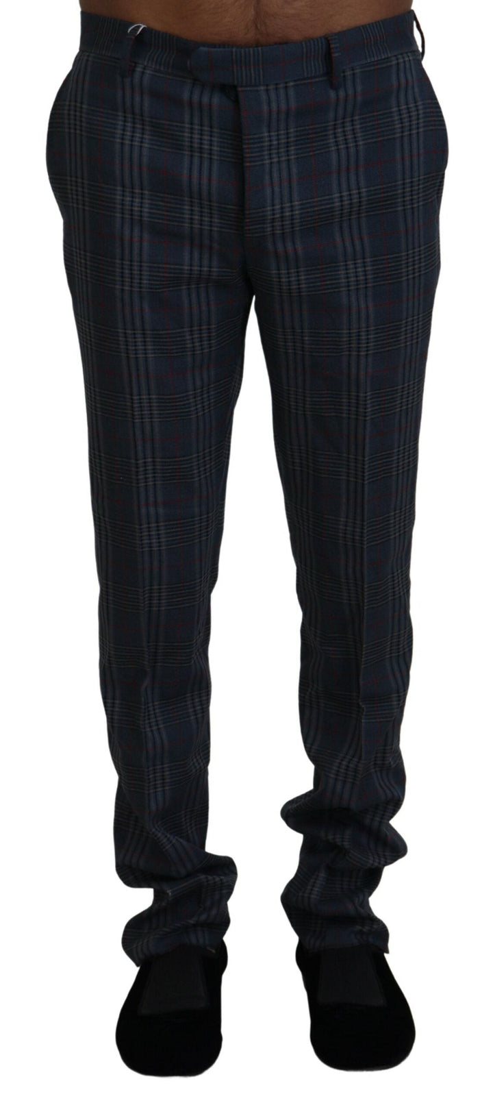 Men’s Bencivenga Gray Pure Wool Men Checkered Pants