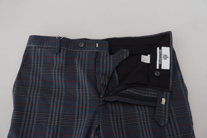 Men’s Bencivenga Gray Pure Wool Men Checkered Pants