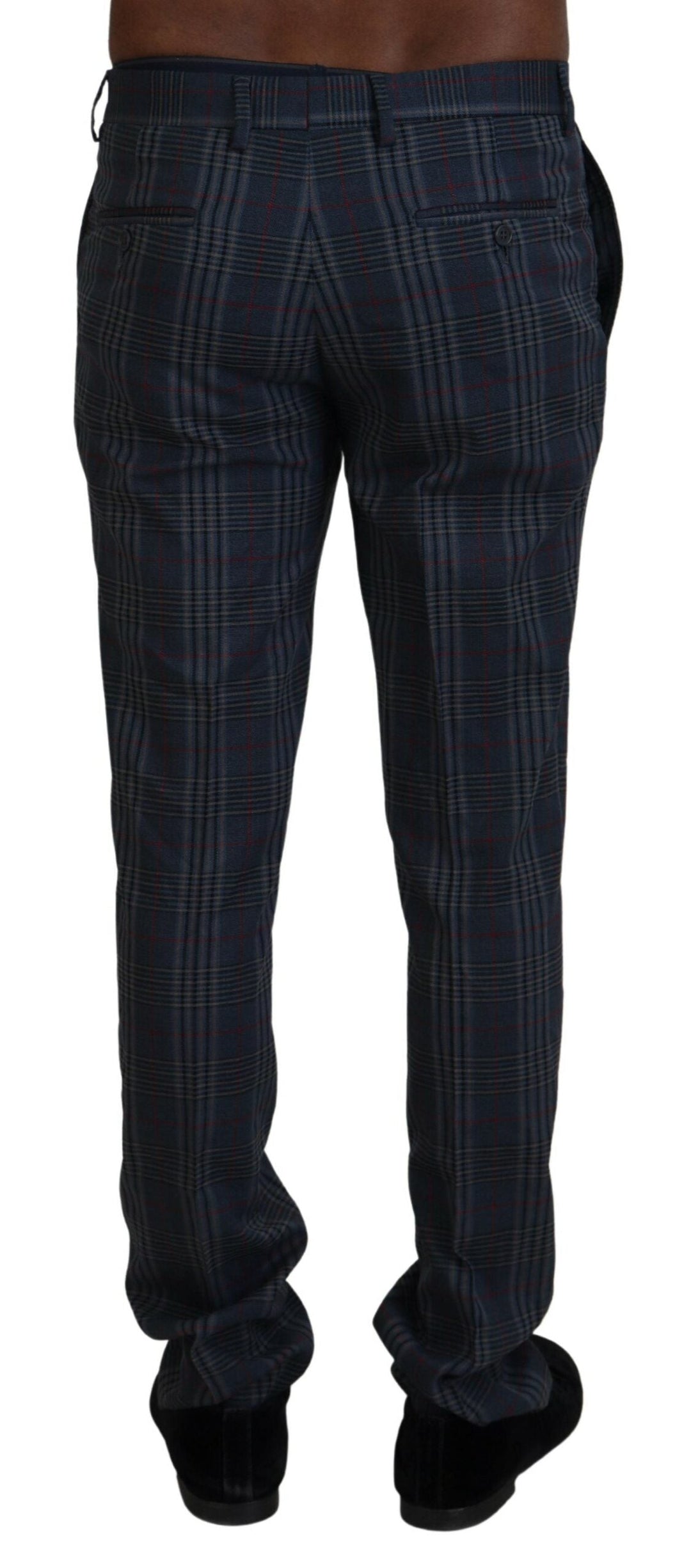 Men’s Bencivenga Gray Pure Wool Men Checkered Pants