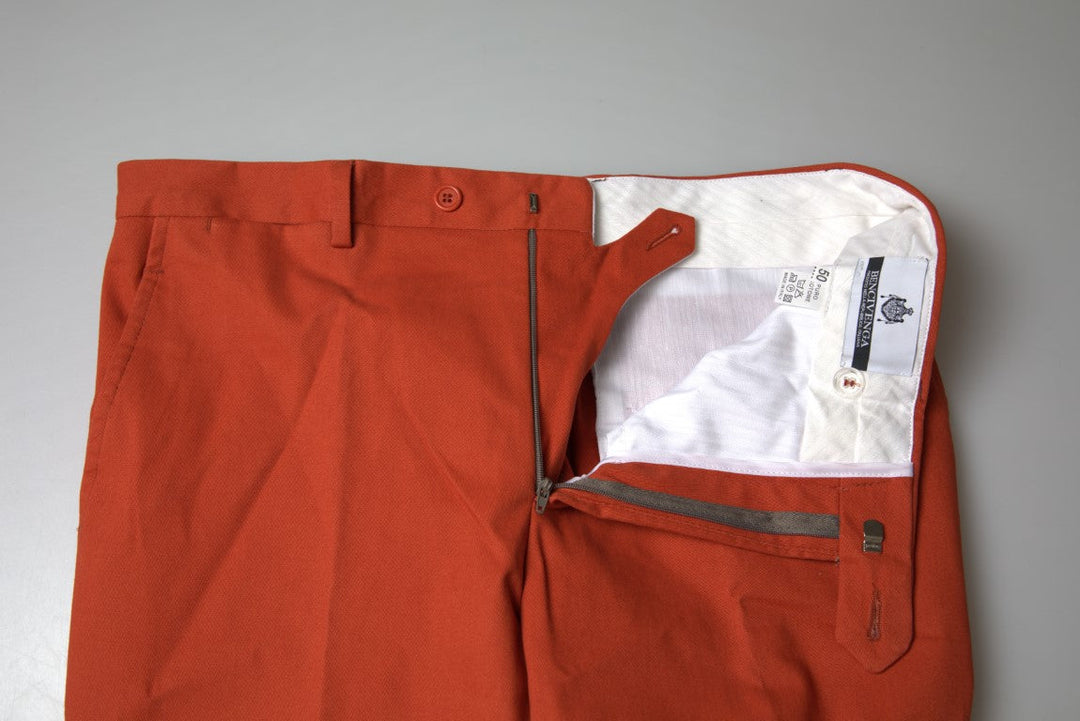 Men’s Bencivenga Orange Straight Fit Men Formal Trousers Pants