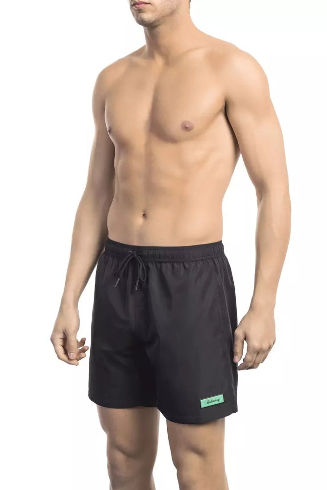 Men’s Bikkembergs Black Polyester Men Swim Short
