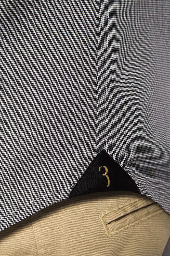 Men’s Billionaire Italian Couture Black Cotton Men Shirt
