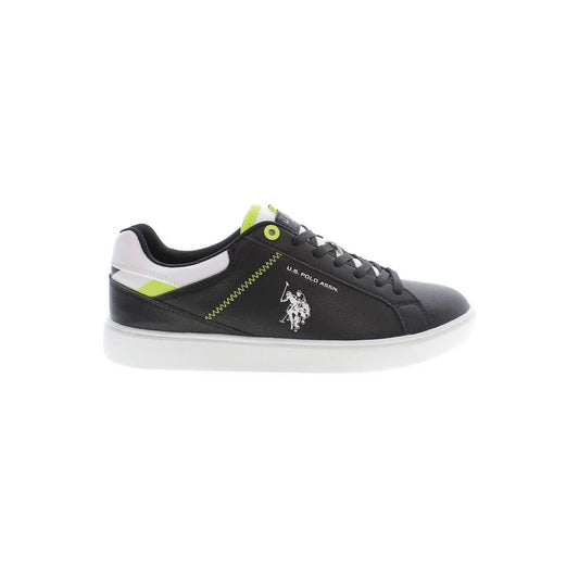 Men’s Black Polyester Sneakers with Stylish Contrasting Details U.S. POLO ASSN.