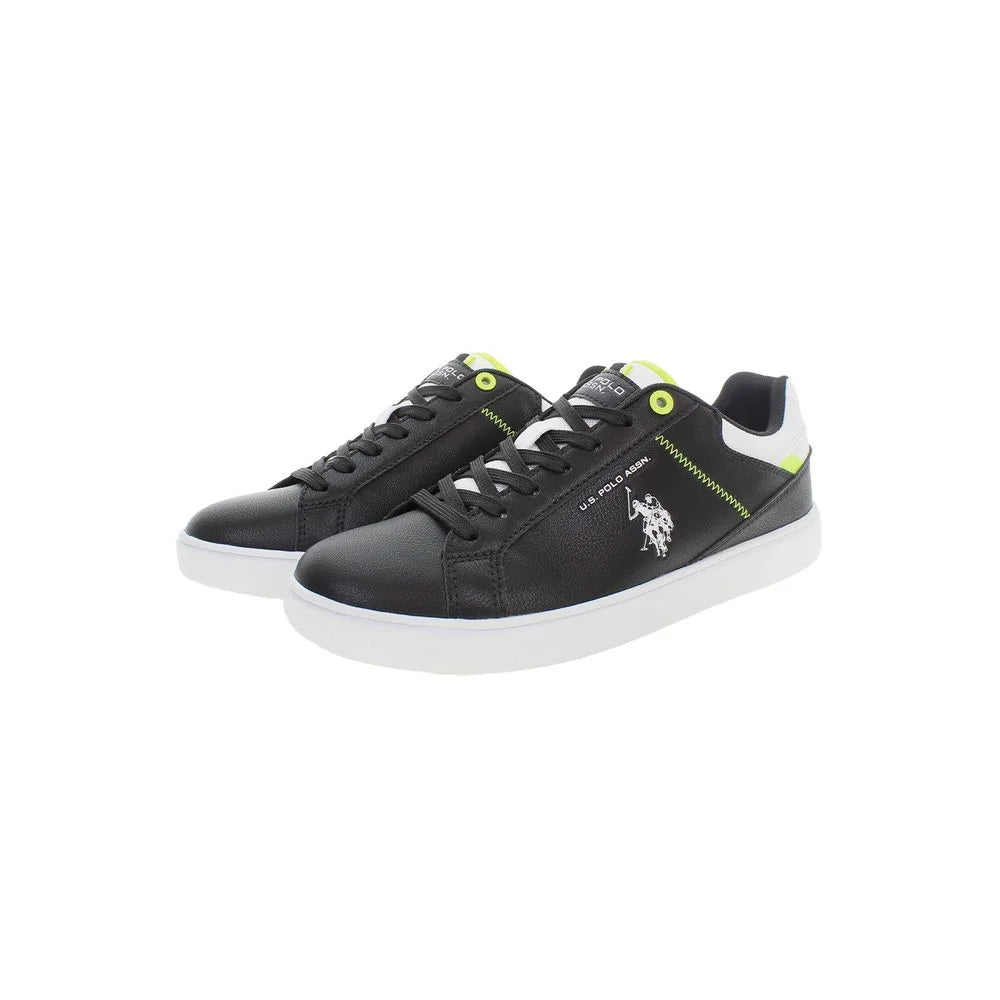 Men’s Black Polyester Sneakers with Stylish Contrasting Details U.S. POLO ASSN.