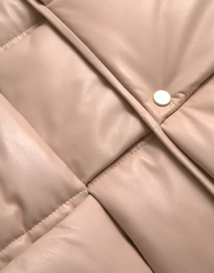 Men’s Bottega Veneta Beige Quilted Sleeveless Calf Leather Jacket
