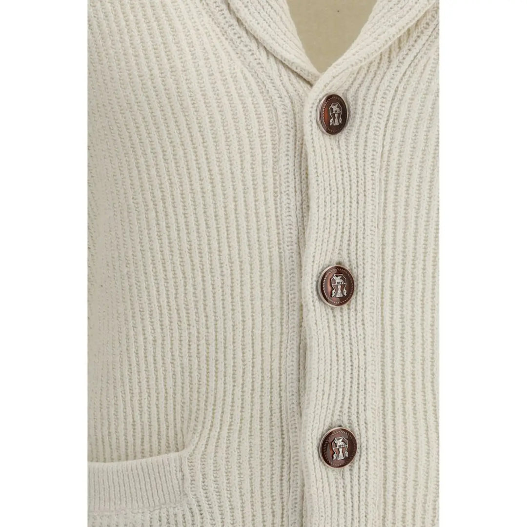 Men’s Brunello Cucinelli Beige Cotton Cardigan
