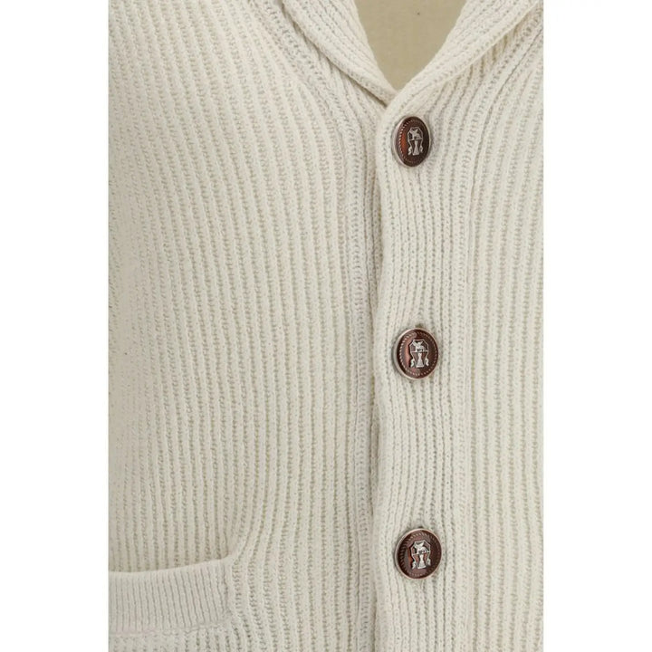 Men’s Brunello Cucinelli Beige Cotton Cardigan