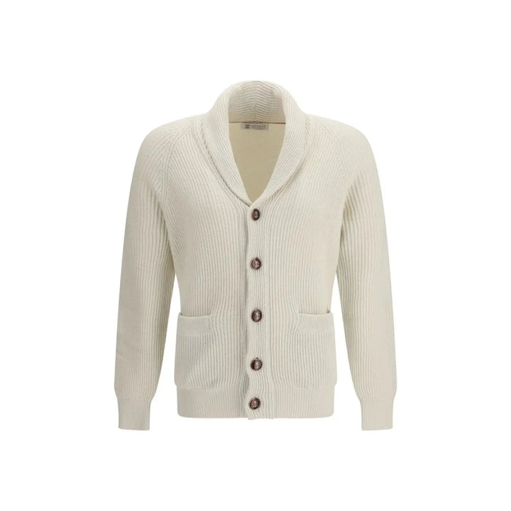 Men’s Brunello Cucinelli Beige Cotton Cardigan