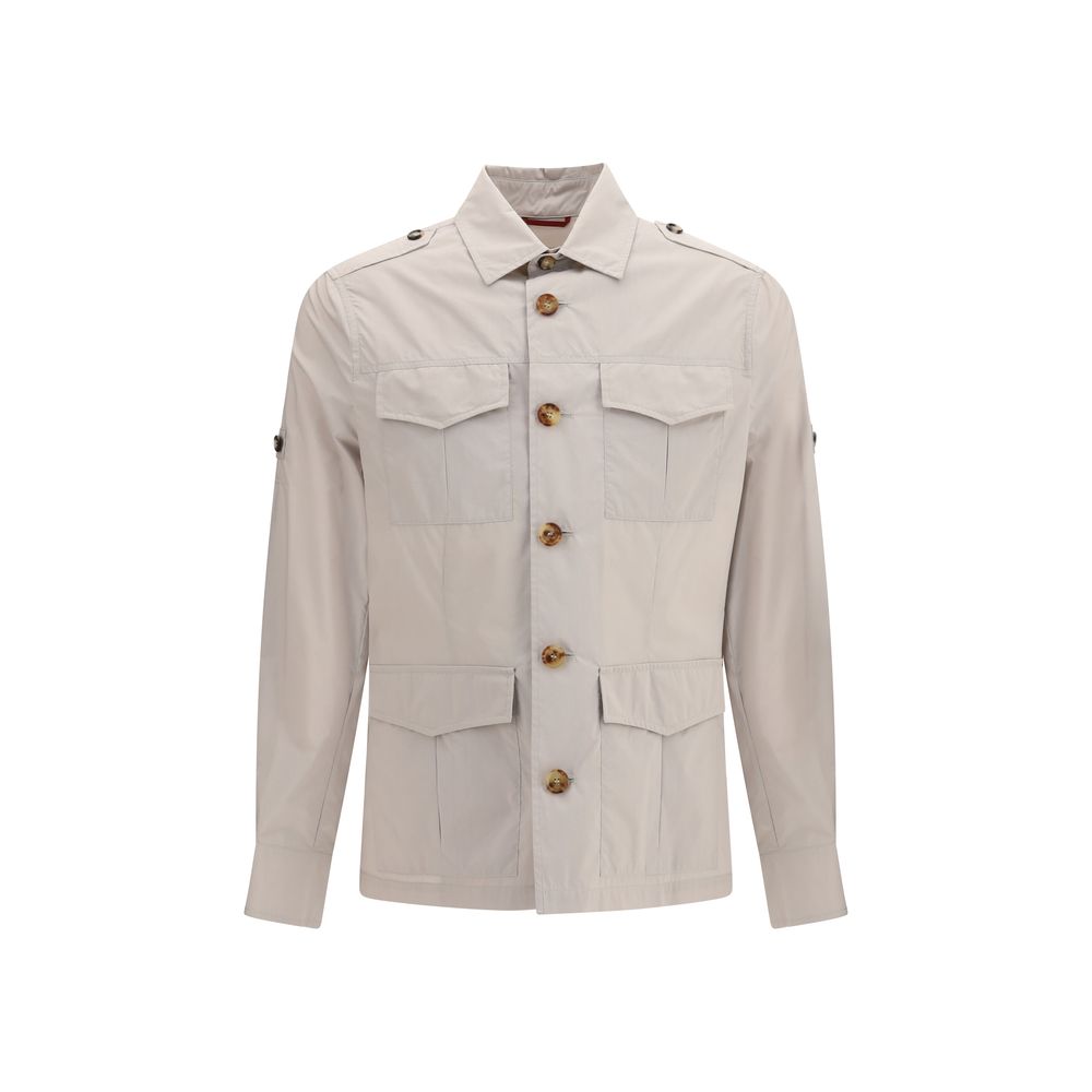 Men’s Brunello Cucinelli Beige Cotton Full-length Jacket