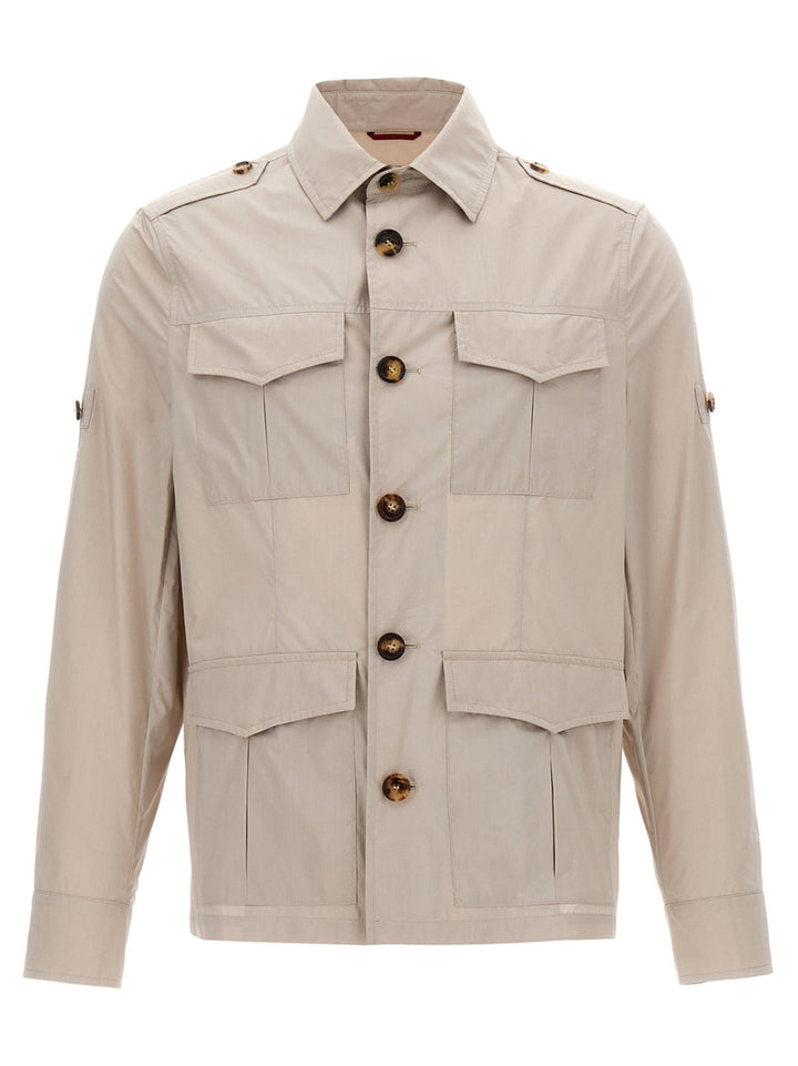 Men’s Brunello Cucinelli Beige Cotton Full-length Jacket