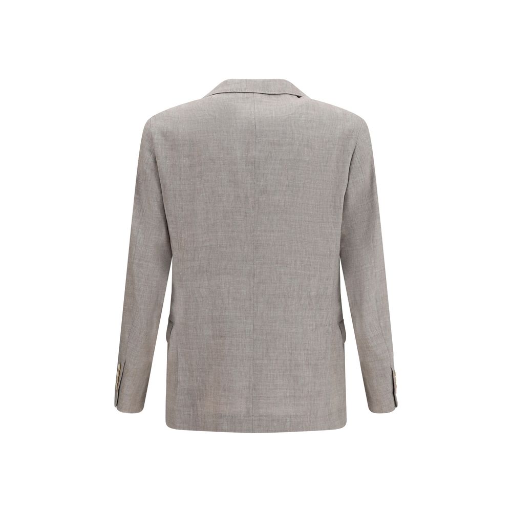 Men’s Brunello Cucinelli Beige Linen Full-length Jacket