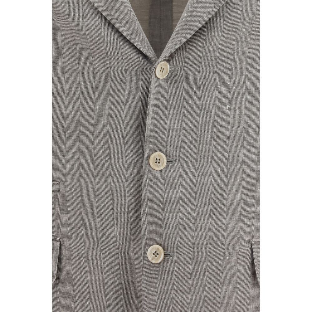 Men’s Brunello Cucinelli Beige Linen Full-length Jacket