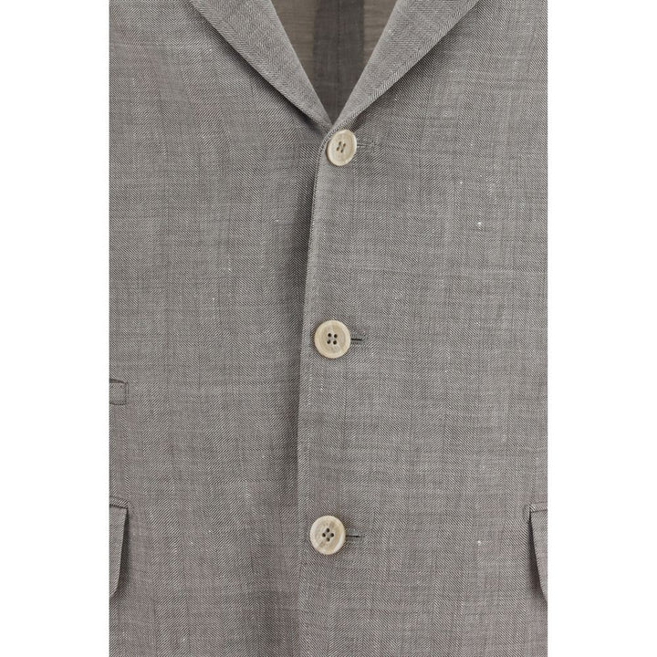 Men’s Brunello Cucinelli Beige Linen Full-length Jacket