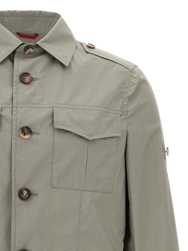 Men’s Brunello Cucinelli Bicolor Cotton Shell Jacket