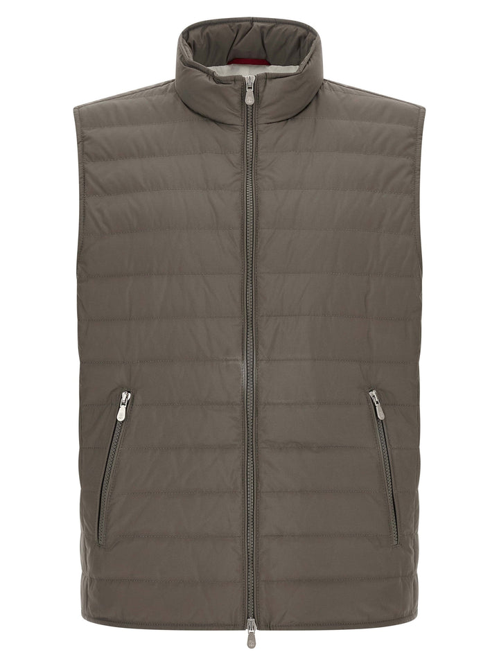 Men’s Brunello Cucinelli Bicolor Polyester Sleeveless Jacket