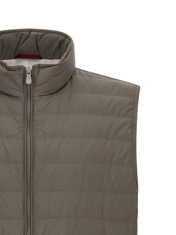 Men’s Brunello Cucinelli Bicolor Polyester Sleeveless Jacket
