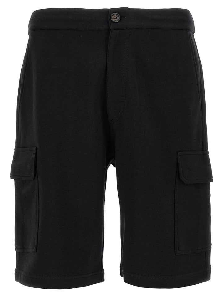 Brunello Cucinelli Black Cotton Bermuda Shorts