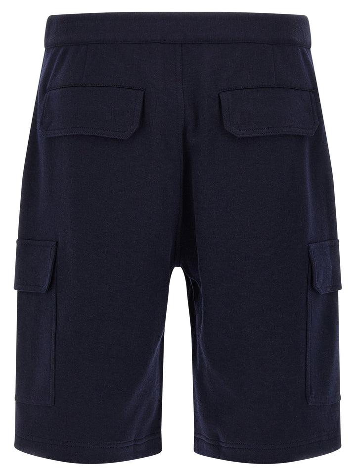Brunello Cucinelli Blue Cotton Bermuda Shorts