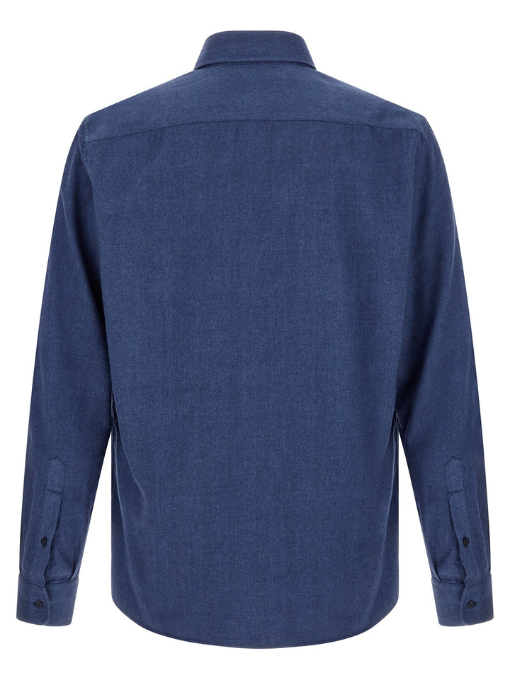 Brunello Cucinelli Blue Cotton Blouse