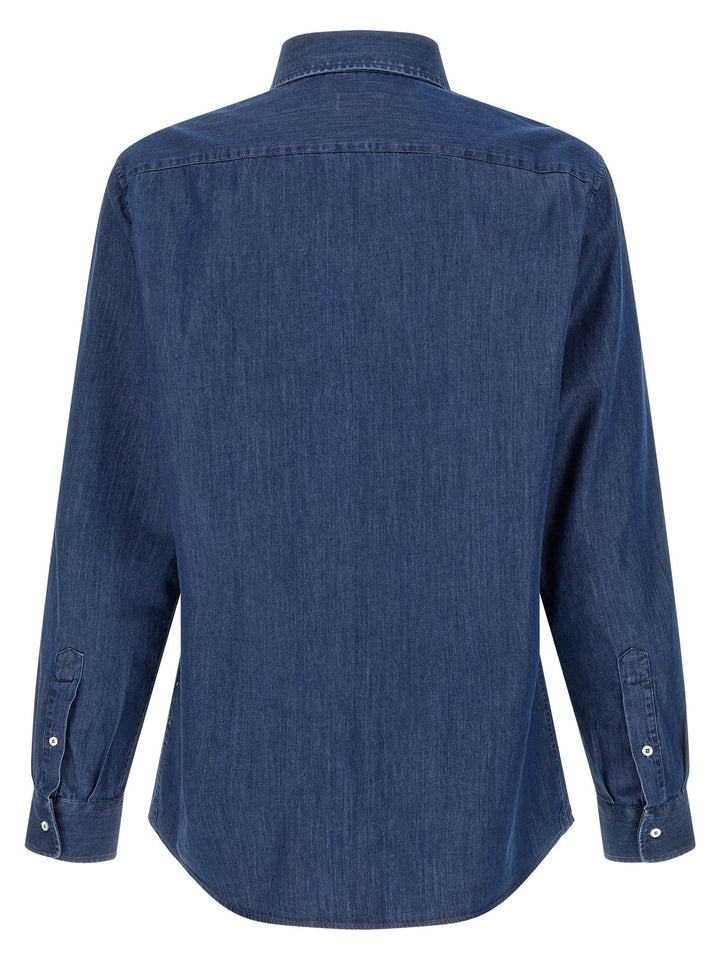Brunello Cucinelli Blue Cotton Blouse