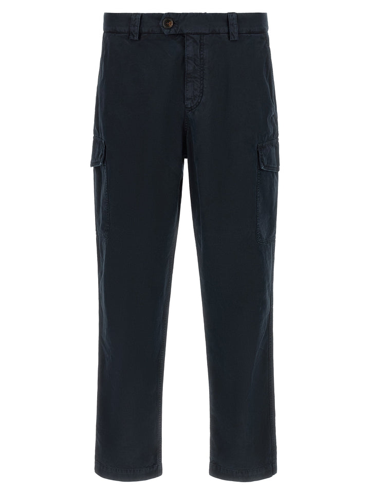 Men’s Brunello Cucinelli Blue Cotton Cargo Pants