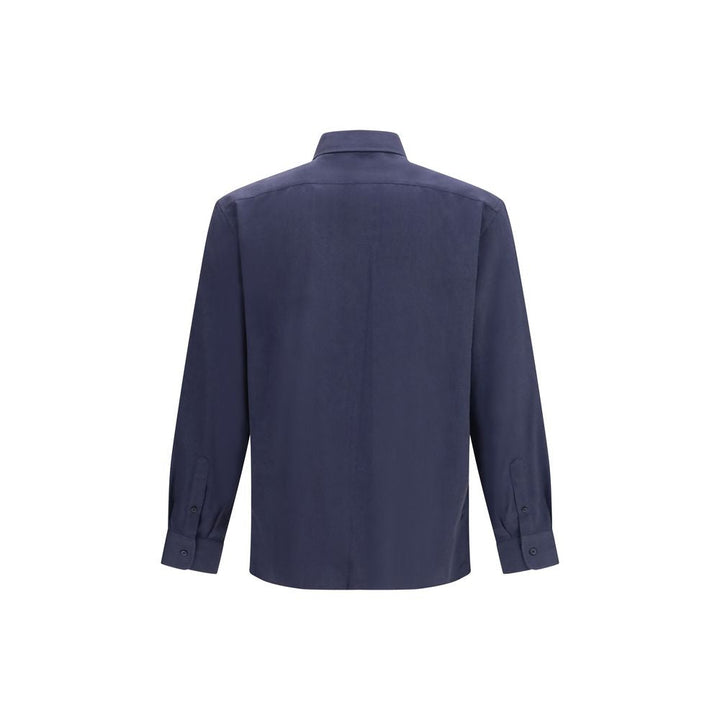 Brunello Cucinelli Blue Cotton Dress Shirt