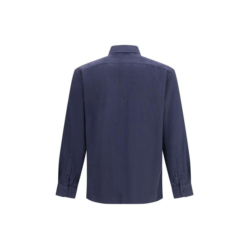 Men’s Brunello Cucinelli Blue Cotton Dress Shirt