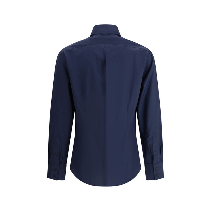Men’s Brunello Cucinelli Blue Cotton Shirt