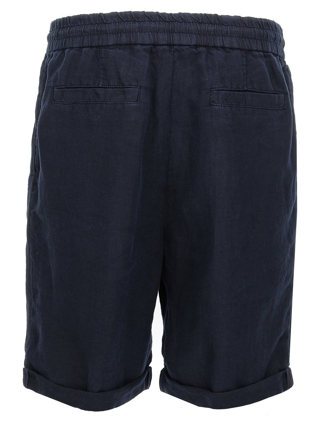 Men’s Brunello Cucinelli Blue Linen Bermuda Shorts