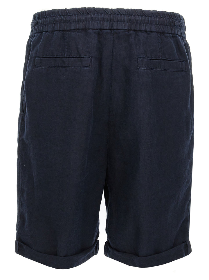 Men’s Brunello Cucinelli Blue Linen Bermuda Shorts