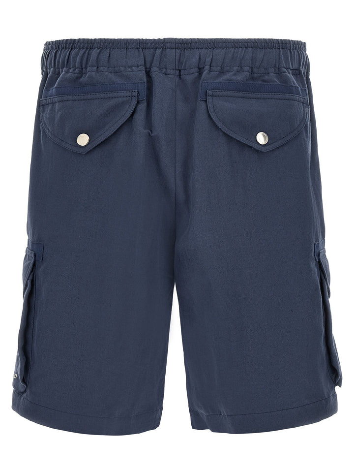 Brunello Cucinelli Blue Linen Bermuda Shorts