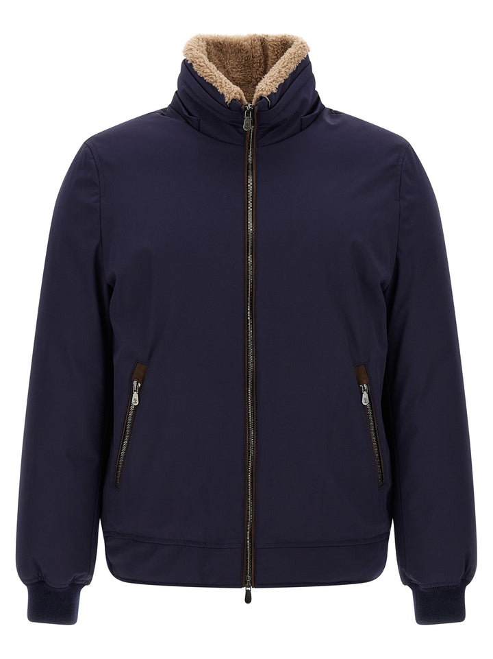 Men’s Brunello Cucinelli Blue Polyamide Full-length Jacket