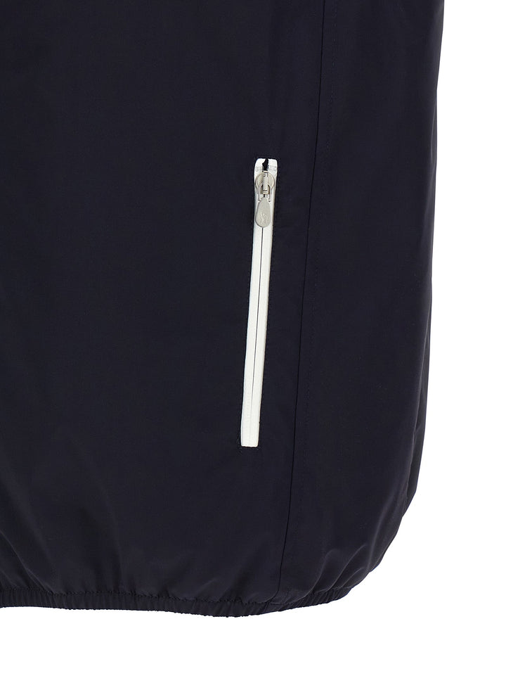 Men’s Brunello Cucinelli Blue Polyamide Sleeveless Jacket