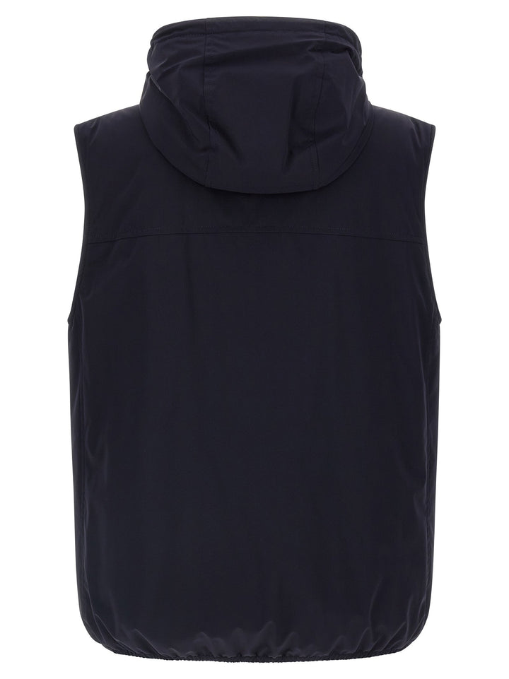 Men’s Brunello Cucinelli Blue Polyamide Sleeveless Jacket