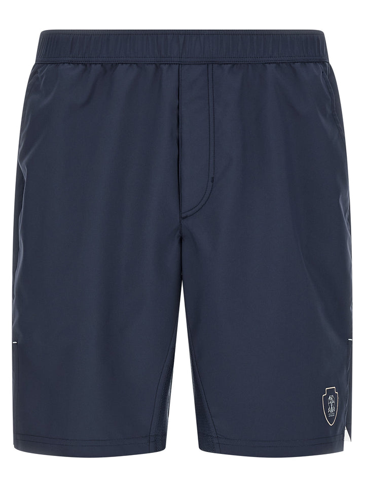 Brunello Cucinelli Blue Polyester Bermuda Shorts